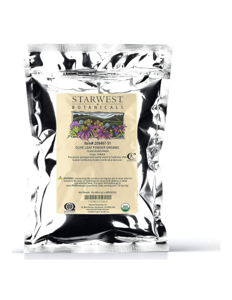 Polvo de Hoja de Olivo Orgánico Starwest Botanicals 450g Polvo de Hoja de Olivo Orgánico Starwest Botanicals 450g