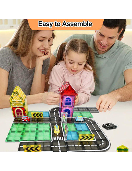 42 Piezas de Carreteras Magnéticas Drofex para Niños 3+