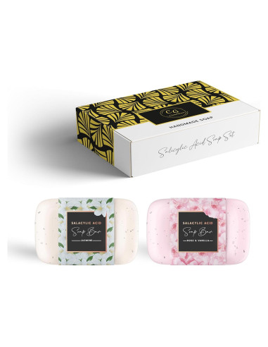 Jabón Exfoliante Ácido Salicílico 2% CalmGenix - Paquete de 2