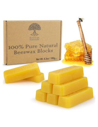 Bloques de Cera de Abeja Amarilla Eco Lux 8 Piezas 100% Natural