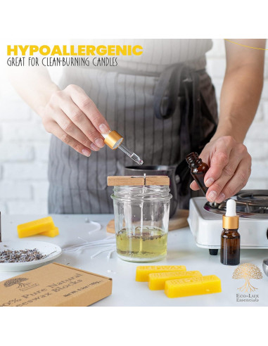 Bloques de Cera de Abeja Amarilla Eco Lux 8 Piezas 100% Natural