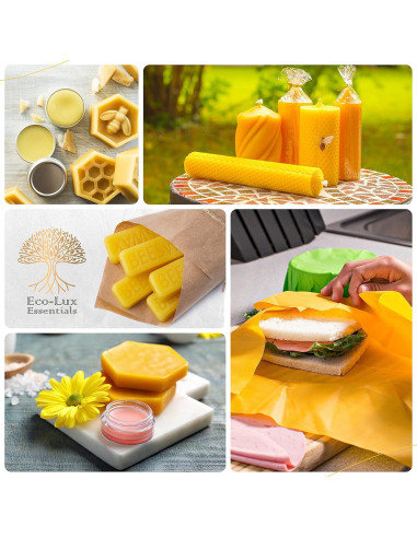 Bloques de Cera de Abeja Amarilla Eco Lux 8 Piezas 100% Natural