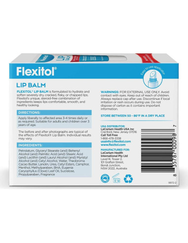 Bálsamo Labial Flexitol 9.86g - Hidratante Sin Esteroides