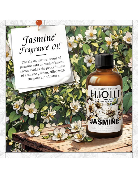 Aceite de fragancia HIQILI Jazmín 100g para difusor y velas Aceite de fragancia HIQILI Jazmín 100g para difusor y velas