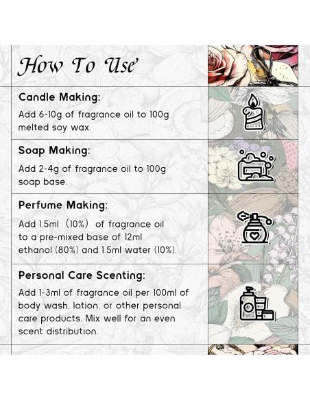 Aceite de fragancia HIQILI Jazmín 100g para difusor y velas Aceite de fragancia HIQILI Jazmín 100g para difusor y velas