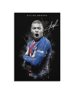 Póster Kylian Mbappé en Lienzo 40x60cm Decoración Hogar