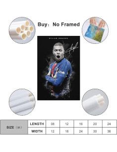 Póster Kylian Mbappé en Lienzo 40x60cm Decoración Hogar 2