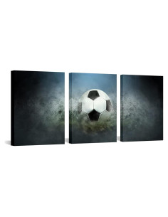 Decoración de Pared de Lona de Fútbol YeiLnm 30x40cm 3 Paneles