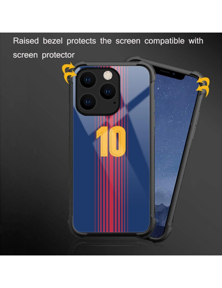 Funda CARLOCA para iPhone 15 Pro, diseño Jersey No.10, antiarañazos