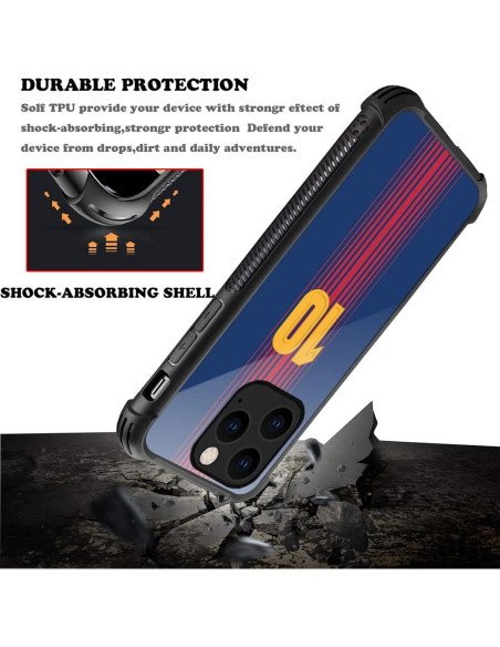 Funda CARLOCA para iPhone 15 Pro, diseño Jersey No.10, antiarañazos