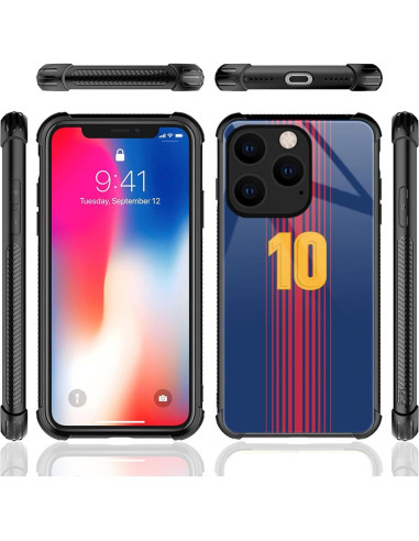 Funda CARLOCA para iPhone 15 Pro, diseño Jersey No.10, antiarañazos