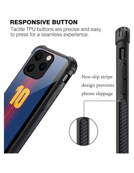 Funda CARLOCA para iPhone 15 Pro, diseño Jersey No.10, antiarañazos