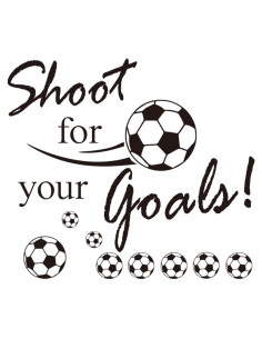 Calcomanía de Pared de Fútbol Hanlongyu - 70x70 cm