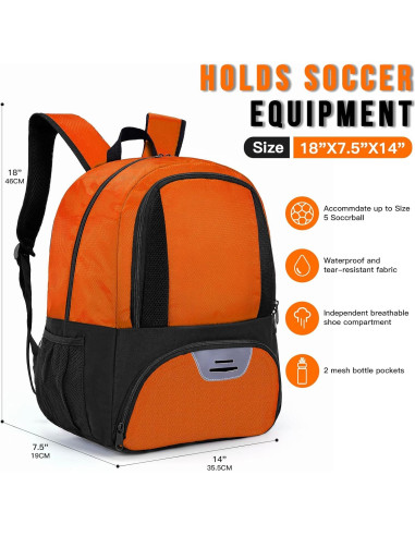 Mochila Deportiva Hsmihair para Fútbol y Baloncesto 27.5L