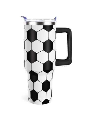 Taza de Fútbol 40oz Hqhzaha Acero Inoxidable Aislada