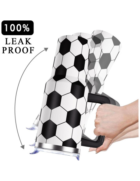 Taza de Fútbol 40oz Hqhzaha Acero Inoxidable Aislada