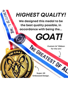 Medalla de Premio de Cabra We Da Goat - 6.99 cm de Lujo 2
