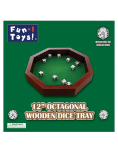 Bandeja de Dados Octagonal de Madera FUN+1 TOYS! 30.48 cm