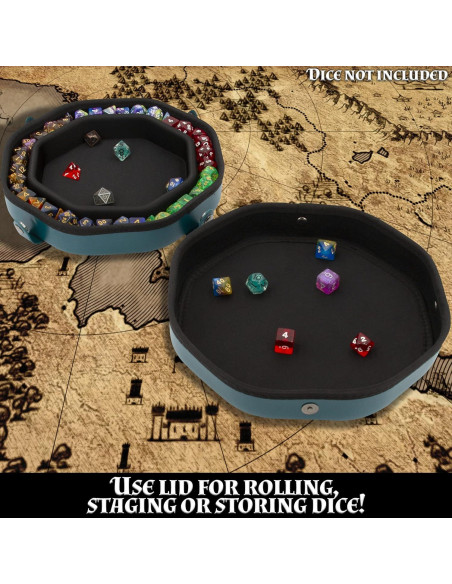 Bandeja de Dados y Estuche CASEMATIX Verde para 115 Dados RPG