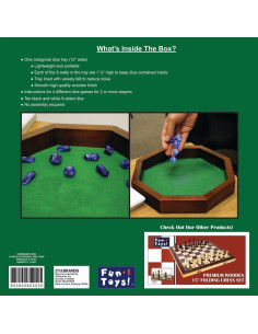 Bandeja de Dados Octagonal de Madera FUN+1 TOYS! 30.48 cm 2