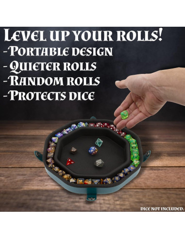 Bandeja de Dados y Estuche CASEMATIX Verde para 115 Dados RPG