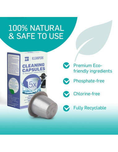 5 Cápsulas de Limpieza KLEANPERK para Nespresso Original