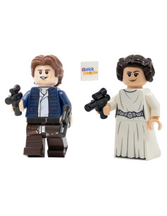 LEGO Star Wars Minifiguras Han Solo y Leia 5cm