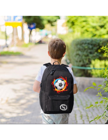 Mochila Escolar FLYMEI Luminosa Anime 17" USB Antirrobo