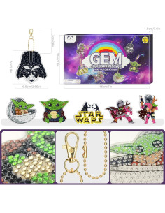 Kit de Pintura de Diamante MATHARAGO 6 Llaveros para Niños 2