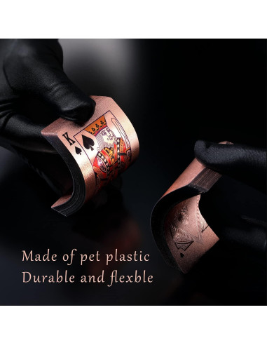 2 Barajas de Cartas de Póker de Foil Dorado y Plateado Zayvor