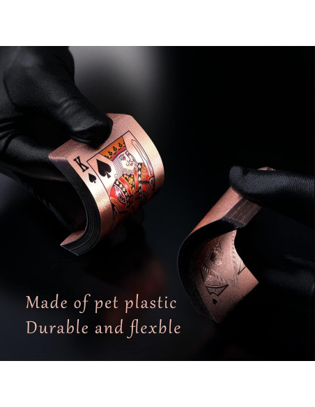 2 Barajas de Cartas de Póker de Foil Dorado y Plateado Zayvor