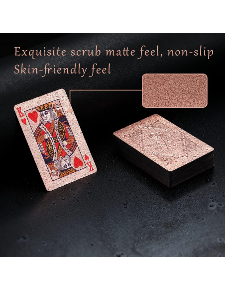 2 Barajas de Cartas de Póker de Foil Dorado y Plateado Zayvor