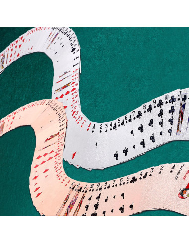 2 Barajas de Cartas de Póker de Foil Dorado y Plateado Zayvor