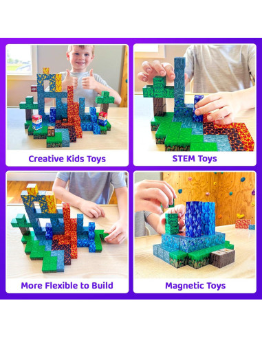 Bloques Magnéticos 100 Piezas Toyvimo Juguetes STEM 3-10 Años