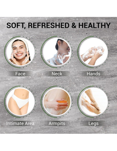 Barra de Jabón de Carbón Activado HerbVian 100g con Menta