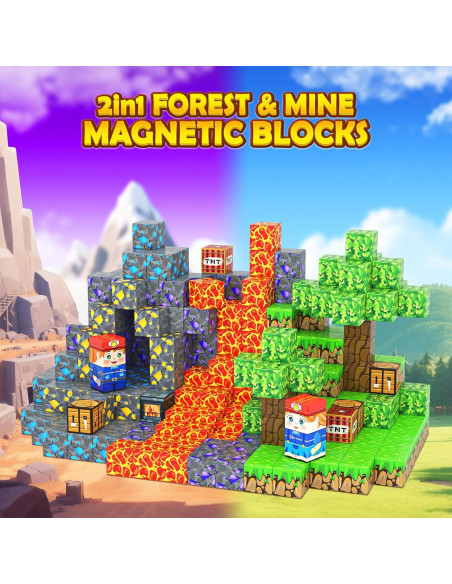 Bloques Magnéticos 100 Piezas Toyvimo Juguetes STEM 3-10 Años