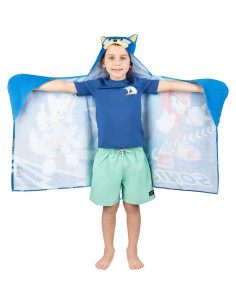 Toalla con Capucha Sonic The Hedgehog 100% Algodón 61x127 cm 2