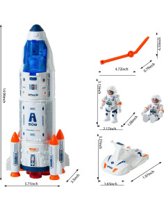 Juguete de Cohete Espacial H202A con Astronautas y Scooter 2
