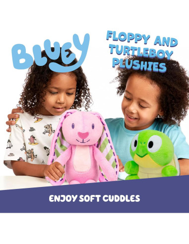 Paquete de Peluches Bluey Floppy y Turtleboy 2-Pack 14-27 cm