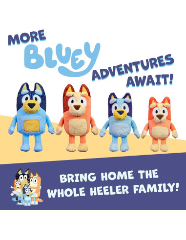 Paquete de Peluches Bluey Floppy y Turtleboy 2-Pack 14-27 cm