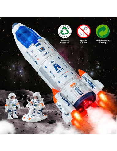 Juguete de Cohete Espacial H202A con Astronautas y Scooter