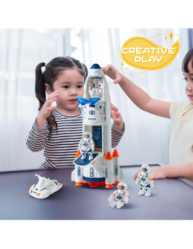 Juguete de Cohete Espacial H202A con Astronautas y Scooter
