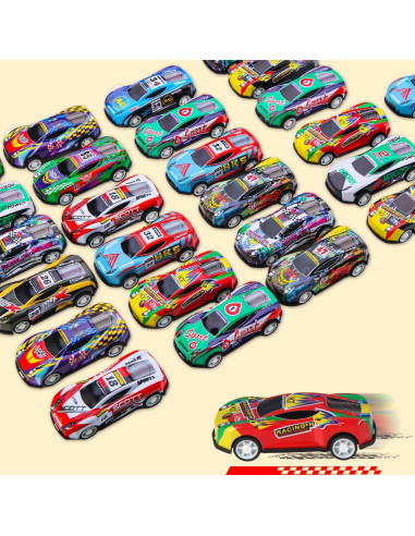 Paquete de 30 coches de retroceso iFunLong para niños