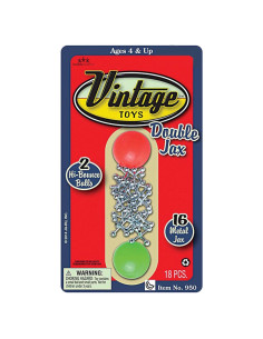 Juego de Jacks de Metal Vintage JA-RU con 16 Jacks y 2 Pelotas