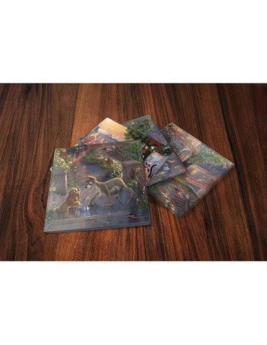 Juego de Posavasos de Vidrio Trend Setters La Dama y el Vagabundo