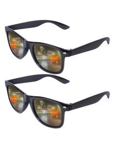 Gafas de sol retro UV400 con efecto corazón - 2 paquetes