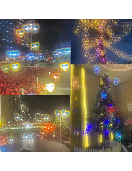 Gafas de sol retro UV400 con efecto corazón - 2 paquetes