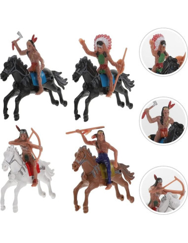 Figuras de Modelo Indio NUOBESTY - 8 Piezas de Plástico