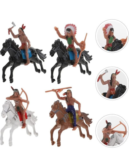 Figuras de Modelo Indio NUOBESTY - 8 Piezas de Plástico