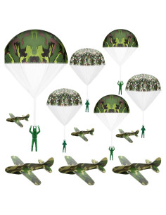Jerify Juguetes Paracaídas y Aviones de Espuma 20 Pcs